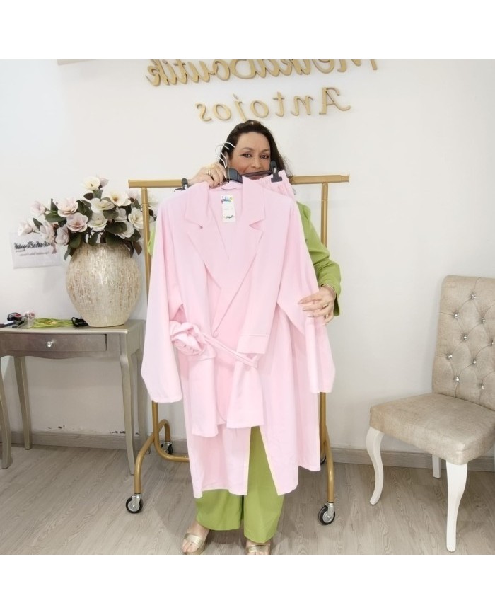 Conjunto Sastre Mujer Chaqueta Flor 3D | Pantalón Recto Verde Lima | Boda López