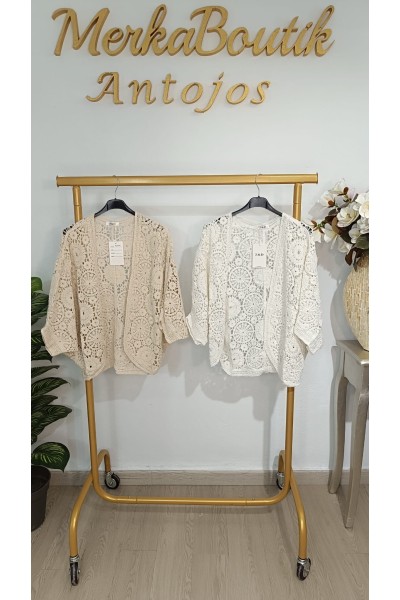 Rebeca Crochet Tina para mujer | Chaqueta calada elegante