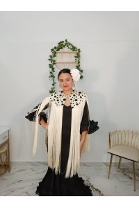 Capa Fleco Lunar para mujer | Complemento flamenco elegante