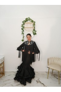 Capa Fleco Lunar para mujer | Complemento flamenco elegante