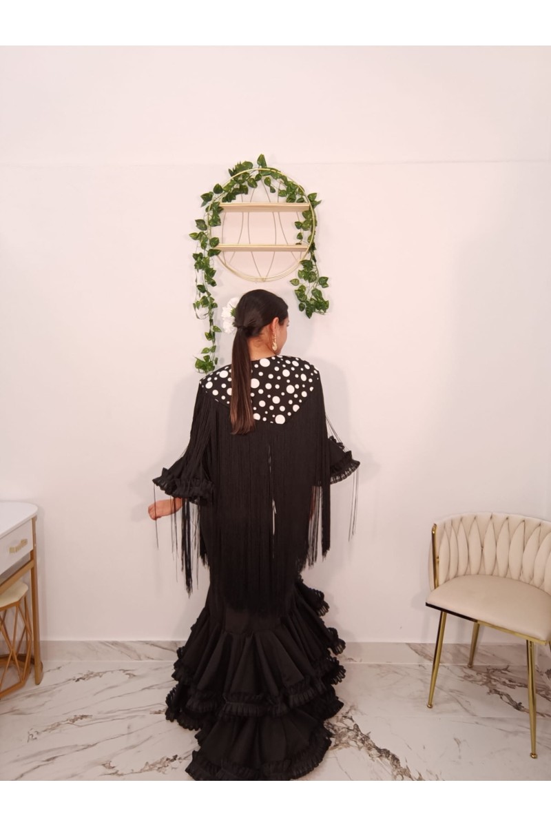 Capa Fleco Lunar para mujer | Complemento flamenco elegante