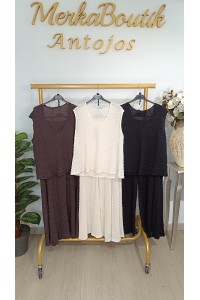 Conjunto Rugoso Acampanado Yeye | Look elegante y favorecedor