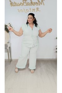 Conjunto Rugoso Manga Corta Adela | Cómodo, fresco y versátil