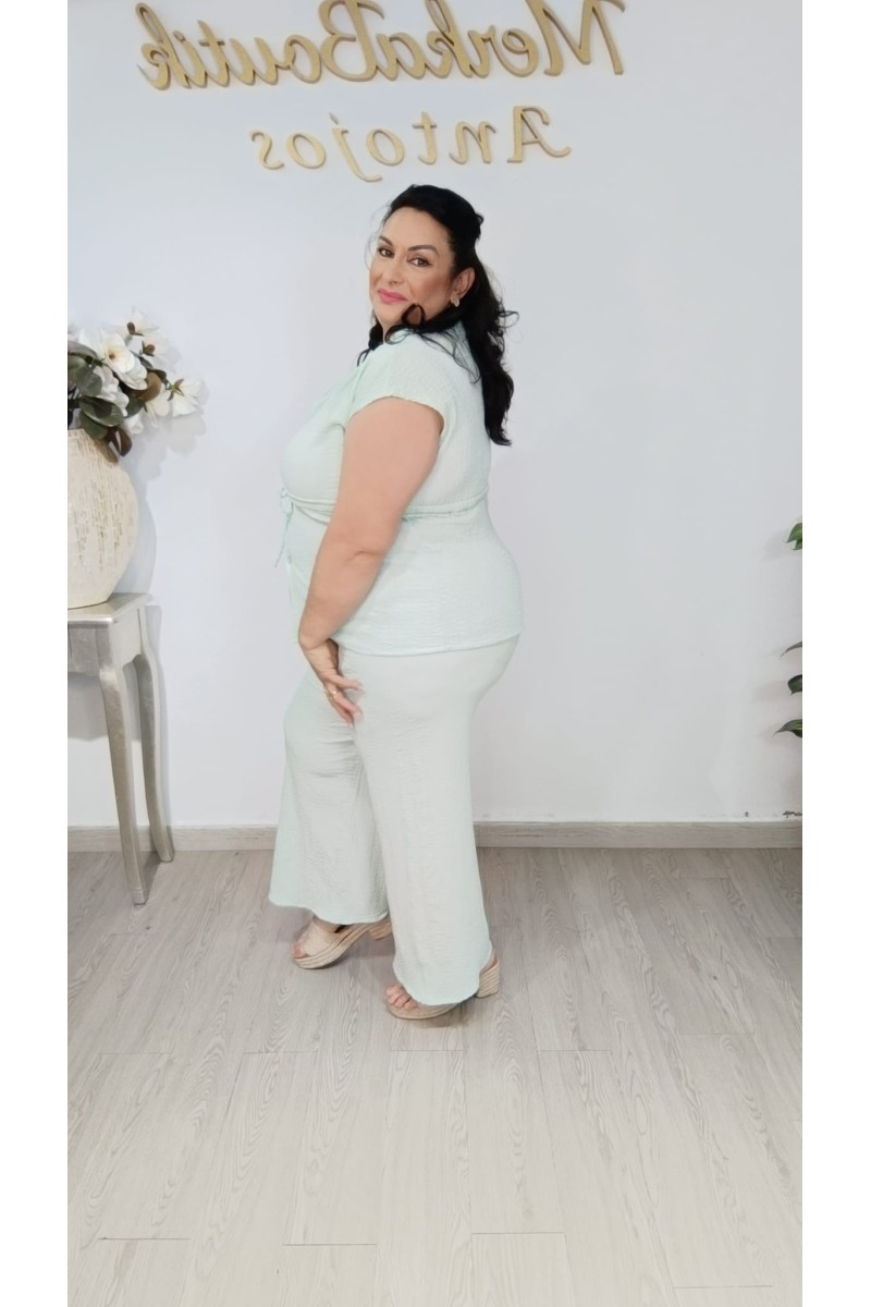 Conjunto Rugoso Manga Corta Adela | Cómodo, fresco y versátil