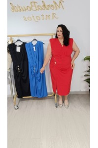 Vestido Alicrado Botones Merche | Talla única 48 a 54