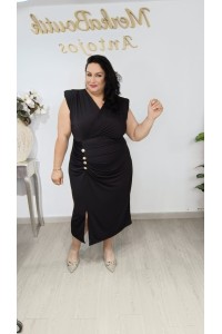 Vestido Alicrado Botones Merche | Talla única 48 a 54