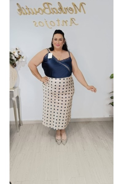 Falda Satén Lunar Pastora | Elegante, fluida y con estilo