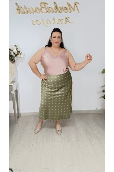 Falda Satén Lunar Pastora | Elegante, fluida y con estilo