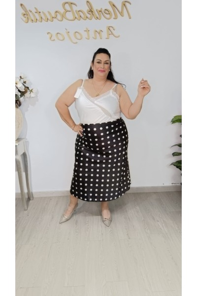 Falda Satén Lunar Pastora | Elegante, fluida y con estilo