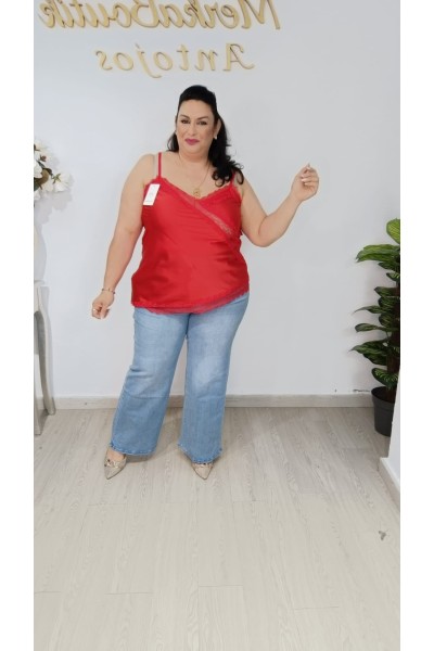 Lencera Satén Encaje Mina para mujer | Top lencero elegante