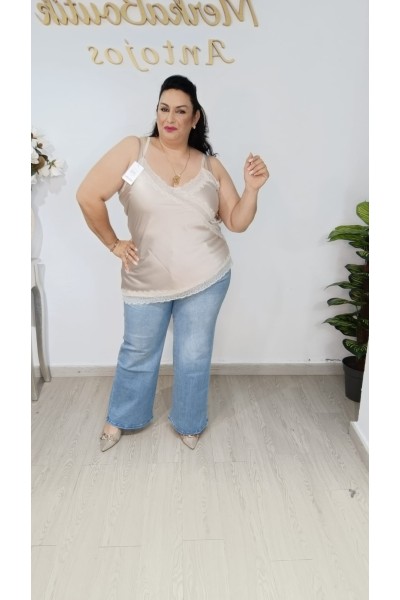 Lencera Satén Encaje Mina para mujer | Top lencero elegante