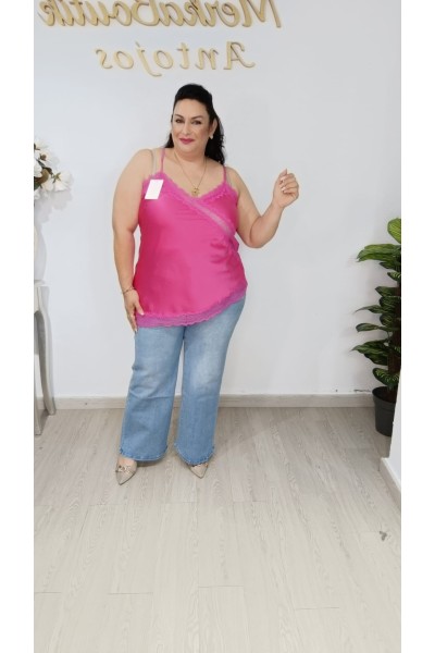 Lencera Satén Encaje Mina para mujer | Top lencero elegante