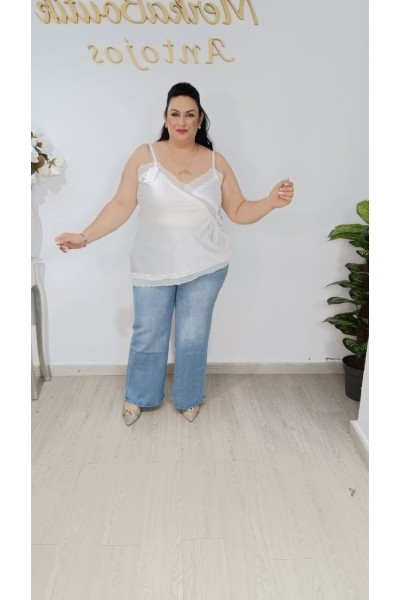 Lencera Satén Encaje Mina para mujer | Top lencero elegante