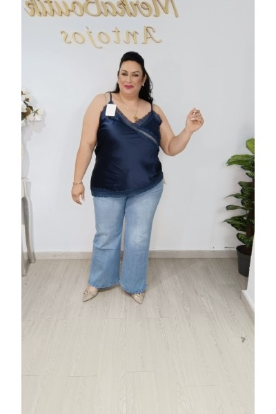 Lencera Satén Encaje Mina para mujer | Top lencero elegante