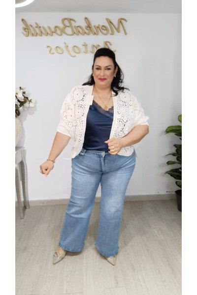 Rebeca Crochet Tina para mujer | Chaqueta calada elegante