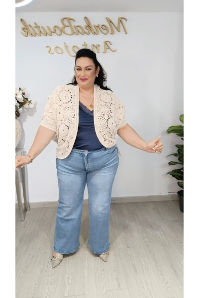 Rebeca Crochet Tina para mujer | Chaqueta calada elegante