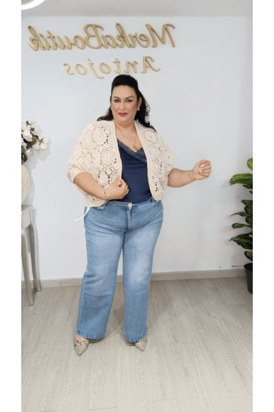 Rebeca Crochet Tina para mujer | Chaqueta calada elegante