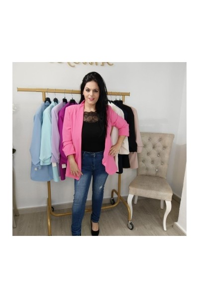 Chaqueta Americana Fruncida - Blazer Manga 3/4 Oversize