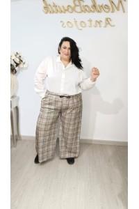 Pantalón de Cuadros Pata Ancha - Estilo y Comodidad