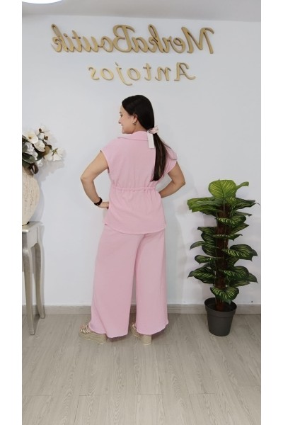 Conjunto Rugoso Manga Corta Adela | Cómodo, fresco y versátil