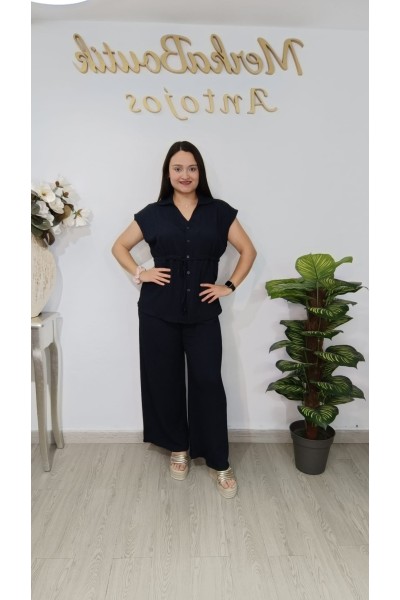 Conjunto Rugoso Manga Corta Adela | Cómodo, fresco y versátil