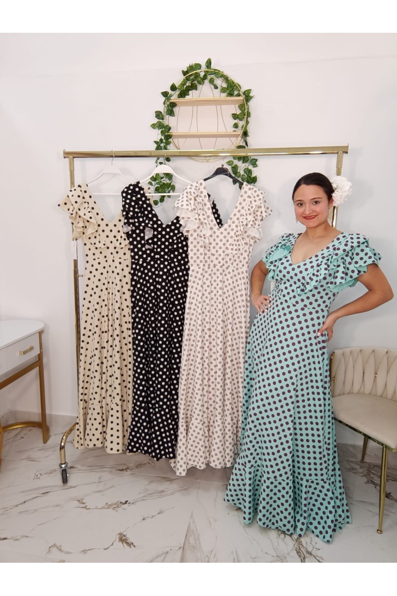 Bata Antonia Lunar Turquesa | Moda flamenca elegante