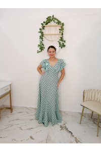 Bata Antonia Lunar Turquesa | Moda flamenca elegante