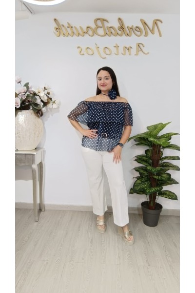 Blusa Gasa Lunar Gimenez | Elegante, ligera y con estilo