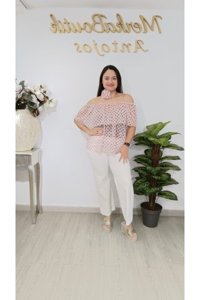 Blusa Gasa Lunar Gimenez | Elegante, ligera y con estilo