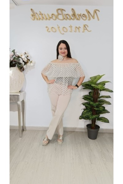 Blusa Gasa Lunar Gimenez | Elegante, ligera y con estilo