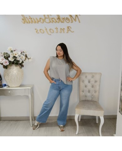 Comprar Vaquero Wide Leg Asturias | Cintura Elástica y Elástico Total