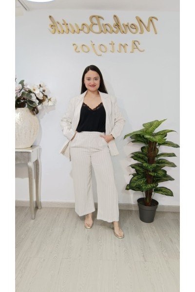 Conjunto Chaqueta Rayas Linares 42 a 50 | Elegante y cómodo