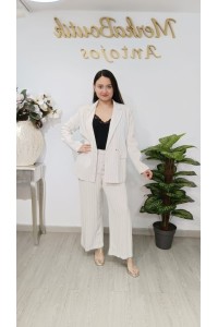 Conjunto Chaqueta Rayas Linares 42 a 50 | Elegante y cómodo