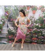 Vestido Midi Nieves Estampado Floral - MerkaBoutik