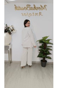 Conjunto Chaqueta Rayas Linares 42 a 50 | Elegante y cómodo