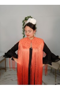 Capa Encaje Flecos | Complemento flamenco elegante