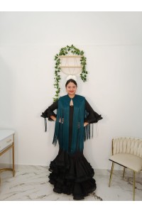 Capa Encaje Flecos | Complemento flamenco elegante