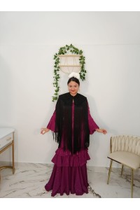 Capa Encaje Flecos | Complemento flamenco elegante