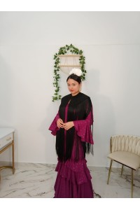 Capa Encaje Flecos | Complemento flamenco elegante