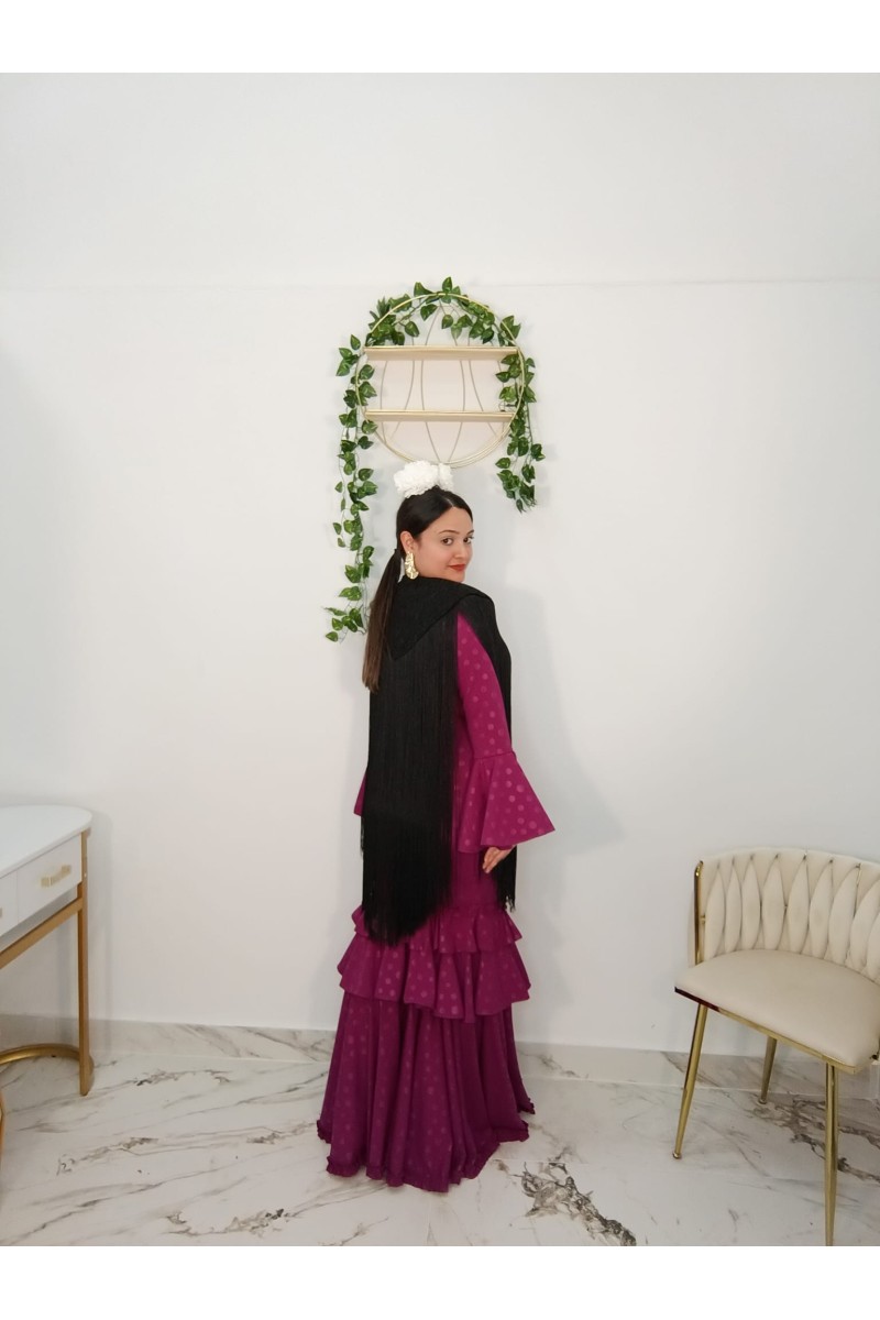 Capa Encaje Flecos | Complemento flamenco elegante