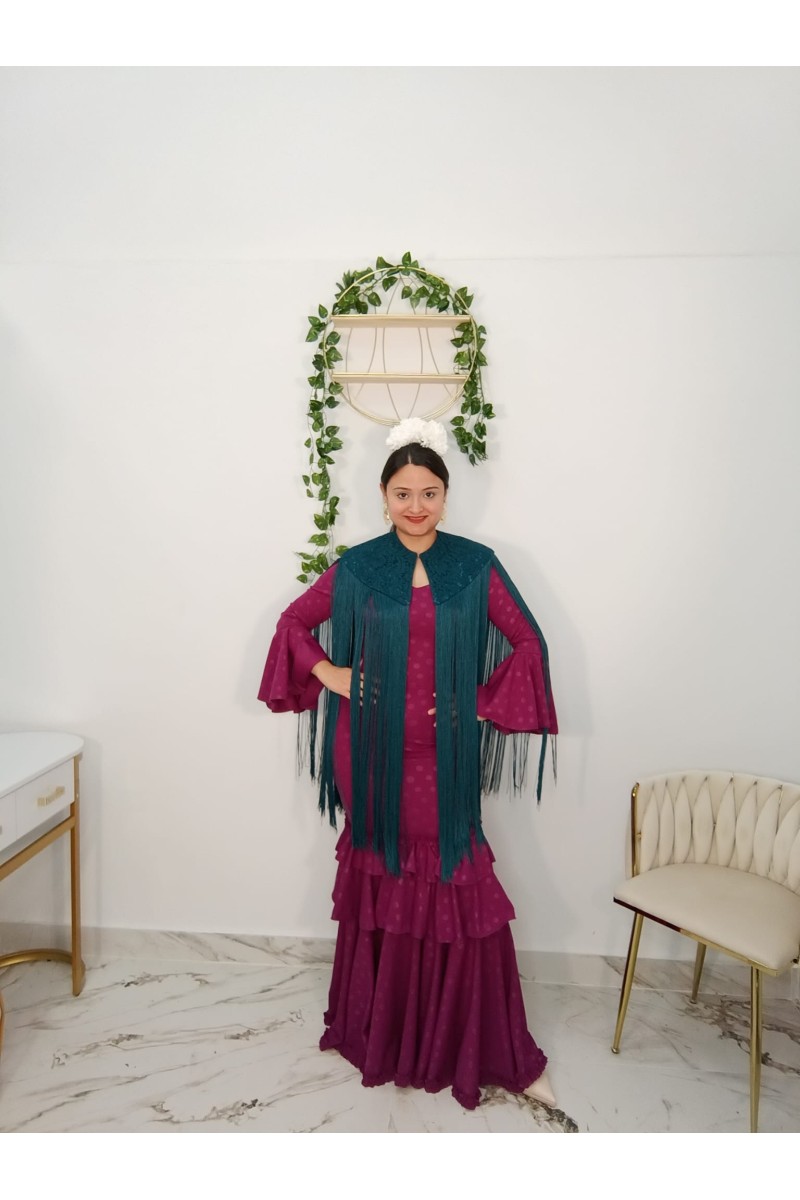 Capa Encaje Flecos | Complemento flamenco elegante