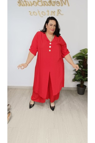 Conjunto Cres-Lino Blusa Larga Yasmina | Cómodo y elegante