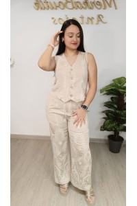 Conjunto chaleco y pantalón Portugal para mujer | Merkaboutik