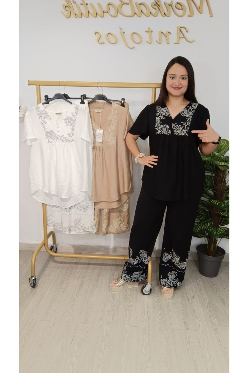 Conjunto blusa y pantalón Canarias para mujer | Merkaboutik