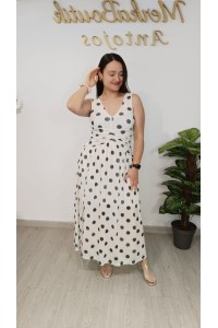 Vestido de lunares de gasa Puertollano para mujer | Merkaboutik