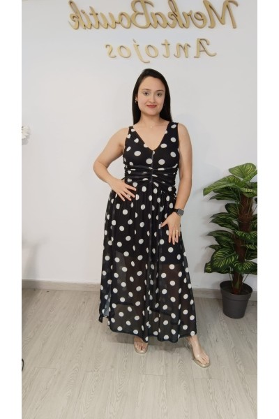 Vestido de lunares de gasa Puertollano para mujer | Merkaboutik