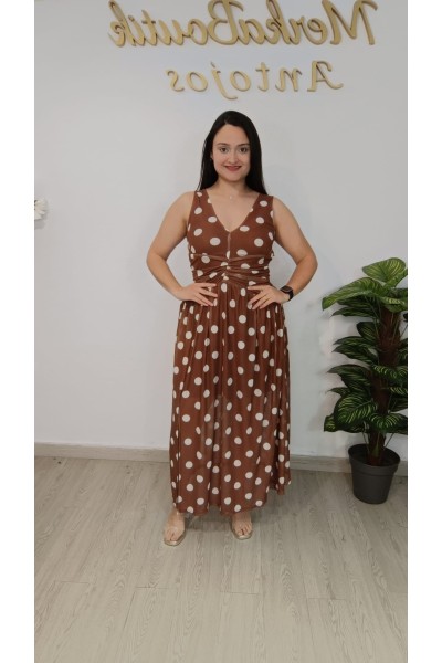 Vestido de lunares de gasa Puertollano para mujer | Merkaboutik