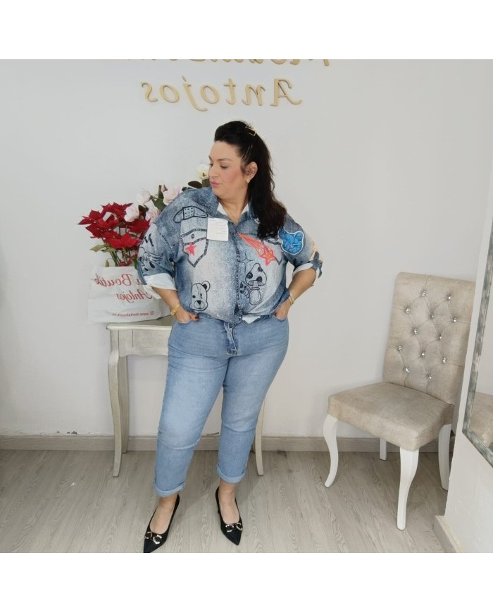Comprar Vaquero Boyfriend Bilbao | Denim Claro de Tiro Alto y Relaxed Fit