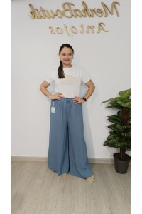 Pantalón ancho fluido Lucía para mujer | Merkaboutik