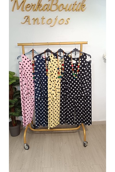 Conjunto licra fría de lunares para mujer | Merkaboutik